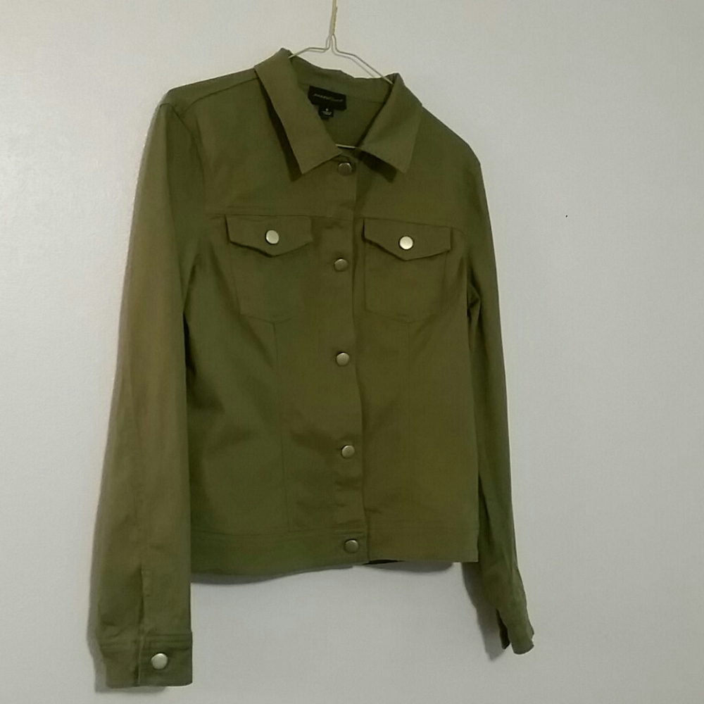 Metro Blue Green Stretch Denim Jean Jacket